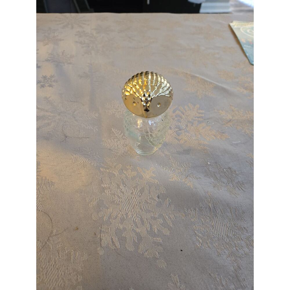 Vintage Avon Golden Owl Petite Glass Perfume Bottle